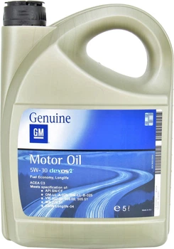 Моторное масло бензин, дизель 5W-30 (General Motors) Dexos2 5л. (93165557)