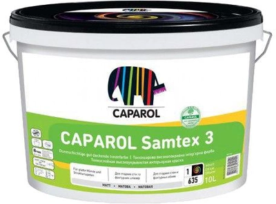 Строительная краска Caparol Samtex 3 тонкослойная латексная 10 л Белая (IG20107)