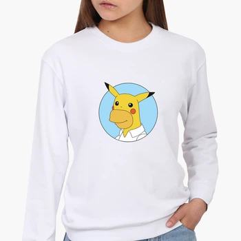 Свитшот женский Гомер-чу Симпсоны и Пикачу (The Simpsons and Pikachu) (8771-2001) Белый XXL