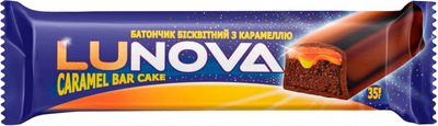 Упаковка батончиков бисквитных KBF Lunova с карамелью 35 г х 24 шт (4823017507012/4823017507036)
