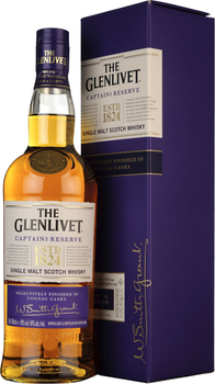 Віскі Glenlivet Captains Reserve 0.7 л 40% в подарунковій дерев'яній упаковці (5000299621158)