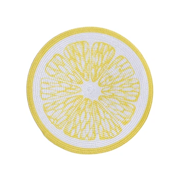 Салфетка сервировочная под тарелку Kaktus Lemon жёлтый 38см