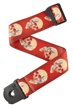 Ремень гитарный D'Addario 50ALP08 ALCHEMY PLANET LOCK GUITAR STRAP - Live Life Skull