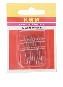 Набор иголок для шитья с умной головкой 10 шт KWM металик-золотой K02-110026