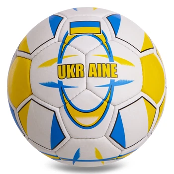 Футбольний м'яч Clubball Ukraine, розмір 5, PVC, ручна зшивка, латексна камера, для тренувань та аматорських ігор.(OB_1B886550F878)