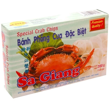 Рисовые чипсы Sa Giang со вкусом краба 200г