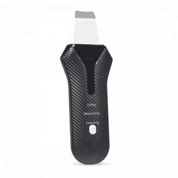 Прибор для ультразвуковой чистки лица Skin Scrubber ультразвуковой пилинг, микромассаж и фонофорез (Ультразвуковой скрабер для лица) черный