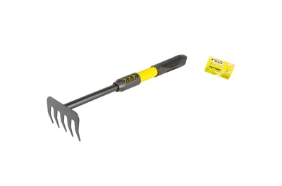 Грабли MASTERTOOL GM садовые 5 зубов с удлиненной металлической ручкой и резиновым покрытием 410х100 мм (14-6167)