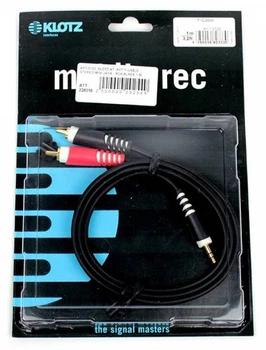 Кабель коммутационный KLOTZ AY7 Y-CABLE STEREO MINI JACK RCA BLACK 1 M