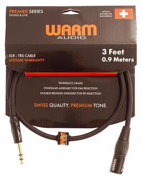 Кабель коммутационный WARM AUDIO Prem-XLRm-TRSm-3'