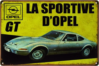 Металлическая табличка "Opel GT (La Sportive D'Opel)" (ms-103506)