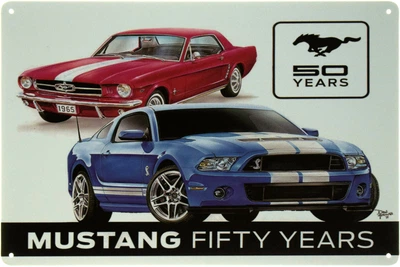Металлическая табличка "Ford Mustang (Fifty Years)" (ms-103443)