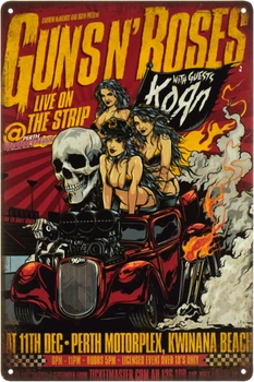 Металева табличка "Guns N’ Roses (With Guests Korn)" (ms-103381)