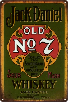 Металлическая табличка "Whiskey Jack Daniel's Old №7" (ms-103526)