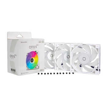 Кулер для корпуса Tecware Omni P12 - 3-Fan Pack (White) ARGB + PWM (TWAC-OMP12-3WH)