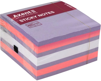 Папір для нотаток Axent з липким шаром 75x75 мм 450 аркушів Асорті-3 (2326-63-a)