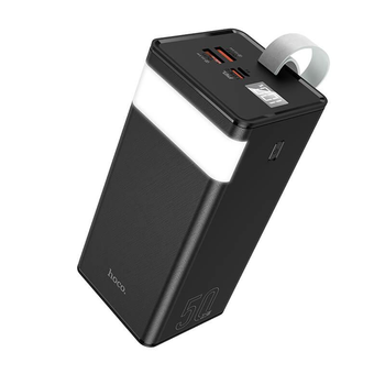 Зовнішній портативний акумулятор Power Bank HOCO Powermaster fully compatible 50000mAh J86A | 2USB/1Type-C, PD/QC, 5A/22.5W| Black із швидкою зарядкою