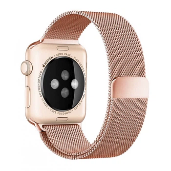 Ремешок Milanese Loop Apple Watch 38 мм 40 мм 41 мм Rose золотистый