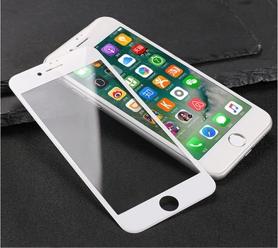 Защитное стекло LUX для Apple Iphone SE (2020) Full Сover белый 0,3 мм в упаковке