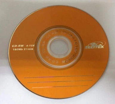 Диск CD-RW mini ELLITEX 80mm 180Mb 21 min 4 — 12x