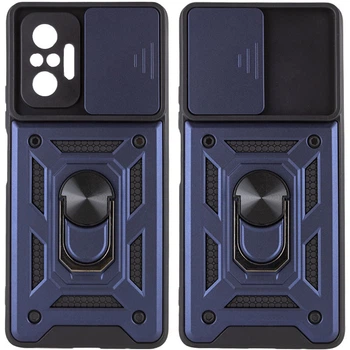 Чехол Epik Camshield Serge Ring ударопрочный для Xiaomi Redmi Note 10 Pro / 10 Pro Max Синий