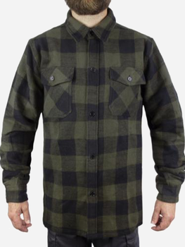 Рубашка фланелевая тактическая MIL-TEC Sturm Flannel Shirt 10940002 XL Black (2000980530663)