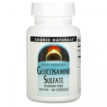 Глюкозамин сульфат Source Naturals (Glucosamine Sulfate) 500 мг 60 капсул
