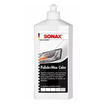 Цветной полироль с воском белый Sonax Polish & Wax Color NanoPro 250 мл (296041)