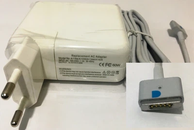 Блок живлення для ноутбука PowerPlant APPLE 220V, 16.5V/3.65A 60W (MagSafe 2)