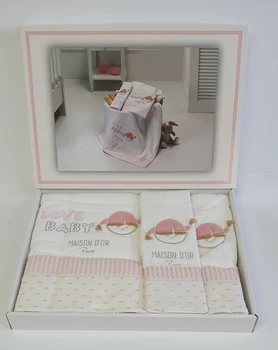 Полотенца детские Maison D'or 3шт Love Baby