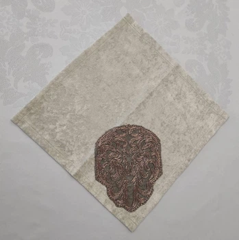 Салфетка велюровая Acme с кружевом 35*35 Harem Cappicino