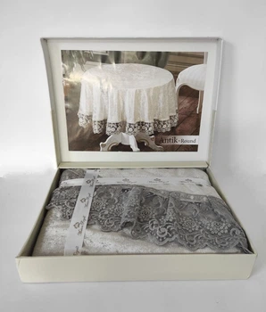 Скатерть Велюр Maison Royale 160 круг Antik Grey