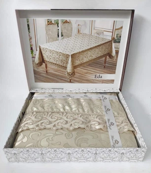 Скатерть Maison Royale 140x180 ovale Eda Cappucino