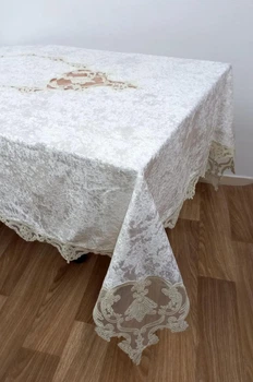 Скатертина Велюр Acme Tekstil 110x160 Odin Krem PVS