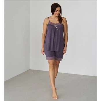Пижама женская с шортами Nicoletta 4XL фиолетовая 10022