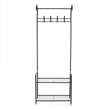 Вешалка для одежды металлическая напольная Hat Stand 3в1 Черный метал (SN9QI2747)