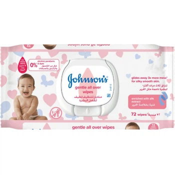 Дитячі вологі серветки Johnson’s baby Лагідна турбота 72 шт (3574661421810)