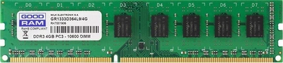 Оперативна пам'ять Goodram DDR3-1333 4096MB PC3-10600 (GR1333D364L9S/4G) (XZD003842) — Уцінка