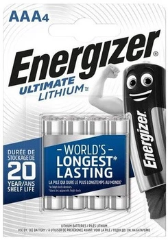 Батарейка ENERGIZER AAA Ultimate Lithium 4шт. (12)