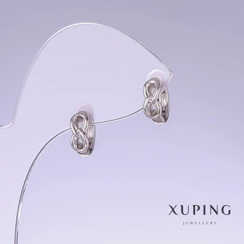 Серьги Xuping, длина 12 мм, толщина 4 мм, родий, ida55673