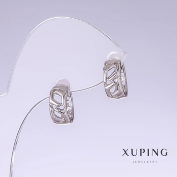 Серьги Xuping, длина 12 мм, толщина 5 мм — родий, ida55628
