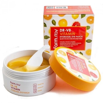 Антивозрастные витаминные патчи Farmstay DR V8 Vitamin Hydrogel Eye Patch
