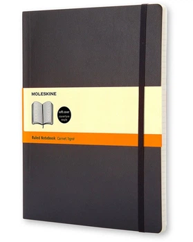 Блокнот Moleskine Classic великий 19&nbsp;x 25 см в лінію чорний м'який
