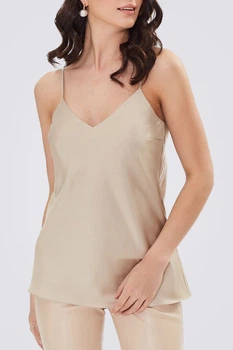 Шовковий топ ES.design ss2008.1 розмір M бежевий