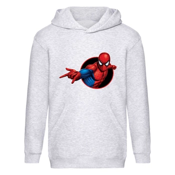 Худи детская Человек Паук 009 (Spider Man) серый (SPM gry 009) 152 см
