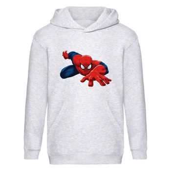 Худи детская Человек Паук 004 (Spider Man) серый (SPM gry 004) 116 см