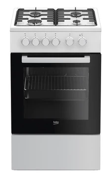 Плита комбинированная Beko FSS52020DW - 50х60 см/газ-контр/эмал. реш./60л/4 прогр./белый (FSS52020DW)
