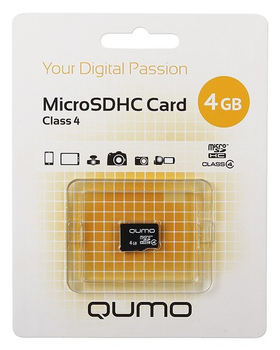 Карта памяти QUMO microSDHC на 4 ГБ без адаптера