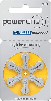 Батарейки для слуховых аппаратов Power One p 10 (6шт)