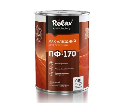 Лак алкидный Rolax ПФ-170 глянцевый 0,8 л 1491